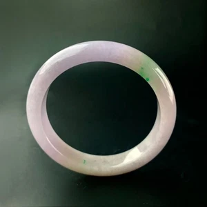 【KATHY JADE】EmeraGreen With Lavender Jadeite Jade Bangle Bracelet《60mm》《Grade A》 - Picture 1 of 1