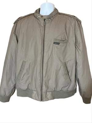 Chaqueta De Colección Años 80 Solo Miembros Talla 42 Tostado Caqui Luz Bombardero Abrigo de Vuelo Corredor Foto 1 de 4