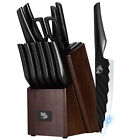 13PCS Kitchen Knife Block Set with Built-in Sharpener Stainless Steel Knives