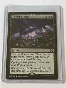 Decree of Pain 136 MTG Duskmourn Commander 2024 Mint - 9.0 + Non Foil Rare - Picture 1 of 13