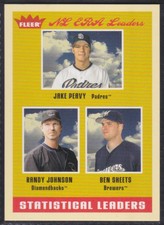 2005 Fleer Tradition #2 Randy Johnson / Ben Sheets / Jake Peavy