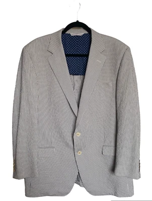 Blazer/chaqueta deportiva a rayas de algodón para hombre SAMUELSOHN talla 46R Foto 1 de 4