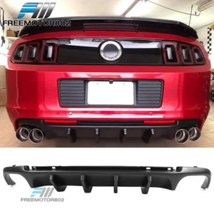 Fits 13-14 Ford Mustang V6 & GT PP Shelby V2 Style Rear Bumper Diffuser Black - Picture 1 of 8