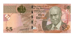 BAHAMAS 5 DOLLARS 2007 P72 UNC Banknote - Picture 1 of 2