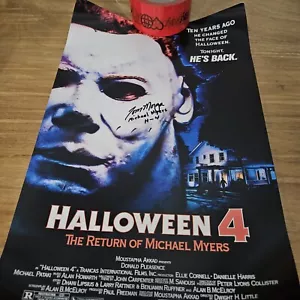 Rare Halloween 4 Poster Signed By Tom MORGA with COA 11x17 - Picture 1 of 7