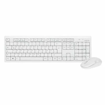 LogiLink ID0104W Funk Set Tastatur & Maus, Autolink Funktion, weiss, 13 Hotkeys - Bild 1 von 4