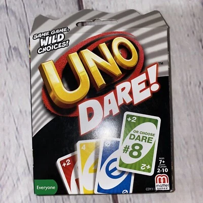 New Mattel UNO Card Game DARE Same Game Wild Choices NEW Deck Of Uno Cards FUN - Image 1 of 4