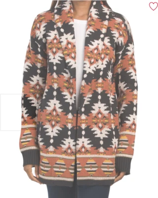 Chaqueta cárdigan con cuello chal suroeste L Lucky Brand para mujer nueva con etiquetas Foto 1 de 4