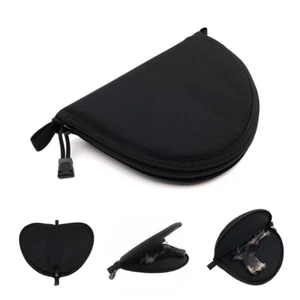 Black Rug Soft Padded Hand Gun Case Handgun Revolver Storage Small Pouch Bag - Picture 1 of 10