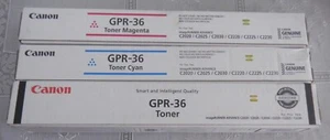 THREE Canon GPR-36 OEM NEW Toner Cartridges Black Magenta Cyan for IR ADV Models - Photo 1/6