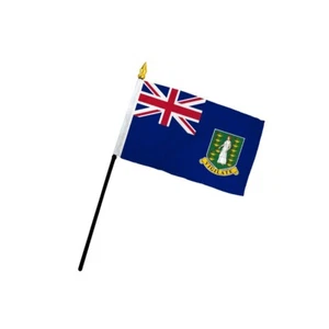 1 Dozen British Virgin Islands Flags 4x6in Stick Flag British VI Flag - Picture 1 of 1