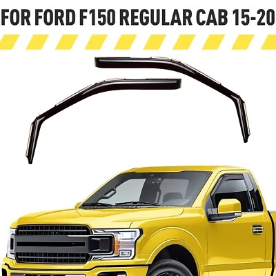 Protectores de lluvia viseras de ventilación pantalla para Ford F-150 2015-2020 cabina regular Foto 1 de 4
