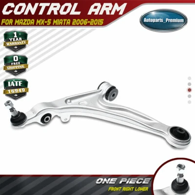 Brazo de control de suspensión inferior delantero derecho y rótula para Mazda MX-5 Miata 06-15 Foto 1 de 4