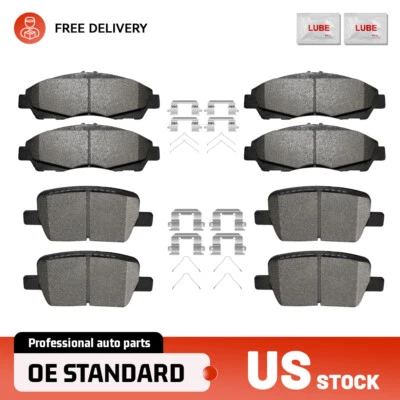 Front & Rear Ceramic Disc Brake Pads Set for Chevrolet Traverse 2018 2019 2020 - Image 1 of 4