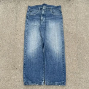 Vintage 90’s Trussardi Distressed Faded Blue Baggy Jeans - Picture 1 of 21