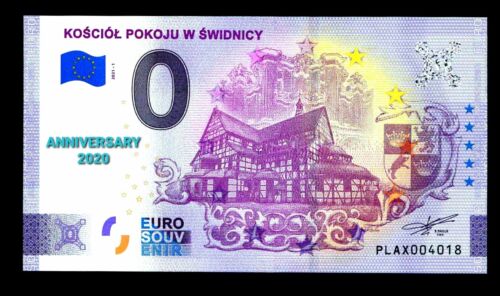 0 euro Souvenir Kosciol pokoju w Swidnicy ANNIVERSARY Poland PLAX 2021-1
