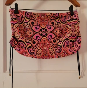 Jantzen Floral Print Swim skort Mini Skirt Side Drawstring Stretchy Skirt Siz 10 - Picture 1 of 6