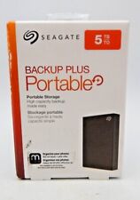 SEAGATE Portable Backup Plus 5TB Hard Drive (Black) STHP5000400 New Sealed