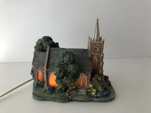 Thomas Kinkade Hawthorne Village Lamplight Village Collection "Windermer Church" - Picture 1 of 7