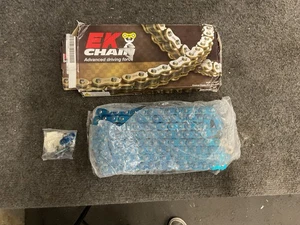 EK Chain ZVX3 NX-Ring 525-120L Blue Dirtbike MX Chain 525ZVX3-120AB - Picture 1 of 9