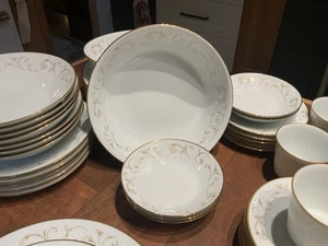 Noritake “DUETTO” 6610 Bone China From Japan 8.5” Round Serving BOWL *NEW* - Picture 1 of 12