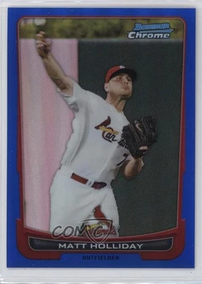 2012 Bowman Chrome Blue Refractor /250 Matt Holliday #109 - Image 1 of 2