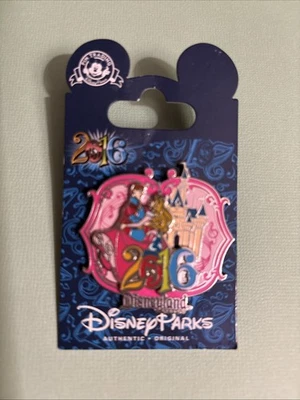 Prendedores Disneyland La Bella Durmiente Aurora y el Príncipe Felipe 2016 3D Disney WDW Foto 1 de 3