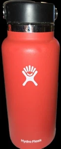 Hydro Flask Wide Mouth 2.0 32 oz Bottle with Flex Cap W32BTS612 Red SEE PICS - Picture 1 of 4