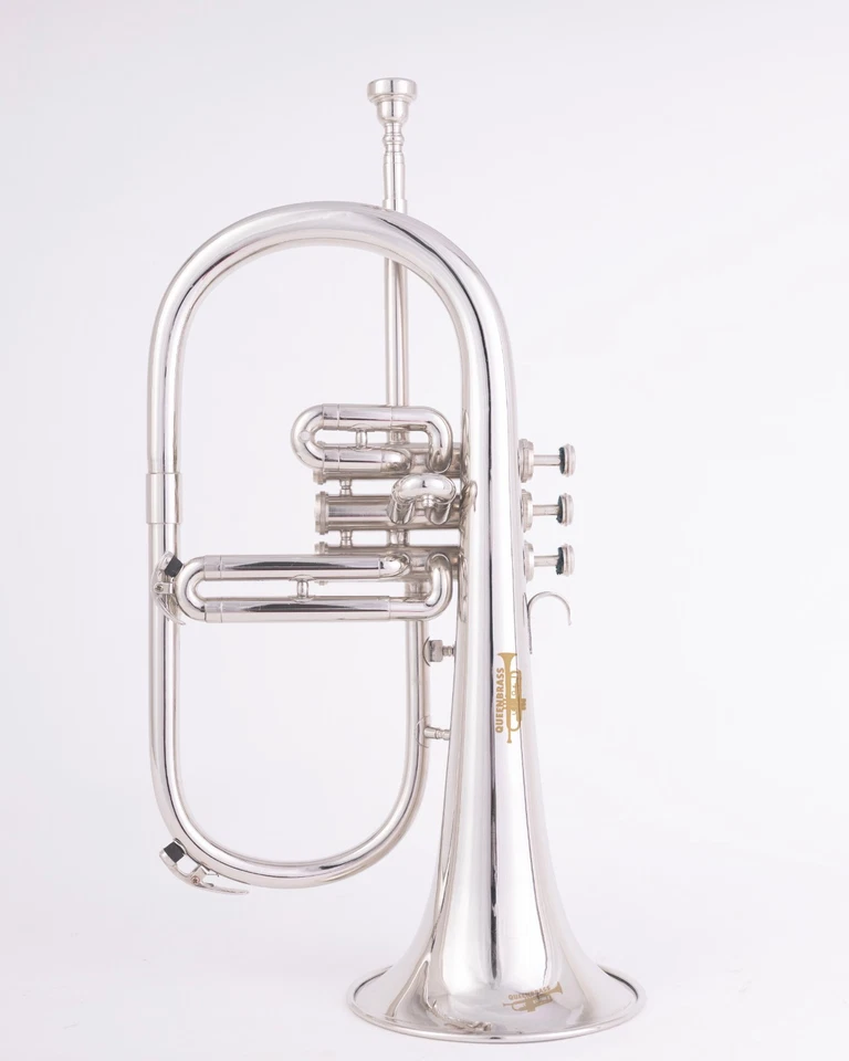 INCREÍBLE OFERTA CUERNO FLUGEL 3 Válvulas Bb Níquel Con Estuche Rígido Boquilla Plateada,,, Foto 1 de 4