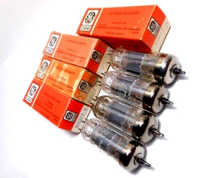 Match Quad 6GU7 Dual Triode Tubes Hit-Ray Japan NOS Audio Research D-79 Moscode - Imagen 1 de 2