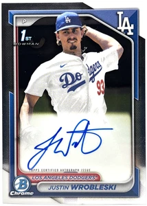 2024 Bowman Chrome - Justin Wrobleski - 1st Bowman Autograph - Dodgers #CPA-JWR - Picture 1 of 2