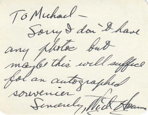 NICK ADAMS SIGNED AUTOGRAPH Cover