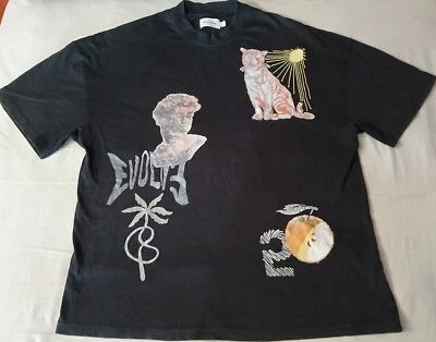 Camiseta Topman 1999 Masculina Preta Gráfica Bordada Dois Lados Oversized Tamanho XS - Imagem 1 de 4