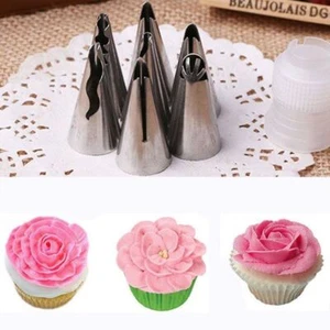 8x Large Open Star Icing Piping Nozzle Cake Christmas Decorating Pastry Tip Tool - Picture 1 of 7