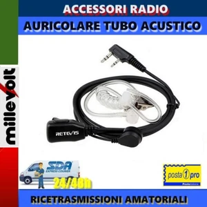 ✅ AURICOLARE PROFESSIONALE ATTACCO 2 PIN BAOFENG KENWOOD - Zdjęcie 1 z 10