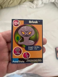 Arbok 1999 Original 151 Pokemon Burger King PokeTrivia Trading Card #24 - Picture 1 of 2