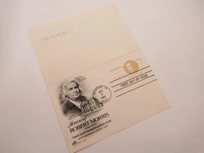 USPS Scott UY33 US Domestic Rate Robert Morris Patriot First Day of Issue - Image 1 of 4