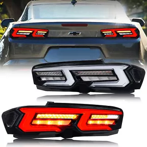 LED Tail Lights for Chevrolet Camaro Chevy ZL1 SS LT 2019-2024 Clear Rear Lamps - Picture 1 of 5