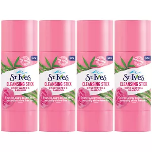 Pack of (4) New St. Ives Rosewater And Bamboo Stick Facial Cleanser 1.59 oz - Picture 1 of 2