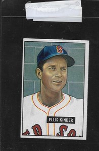 1951 Bowman Baseball #128 ELLIS KINDER Red Sox 15193