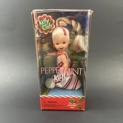 Peppermint Kelly Blonde Ornament Barbie Doll 2001 Mattel #55643 - Image 1 of 4