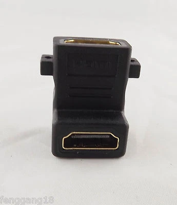 1pcs HDMI FeMale To HDMI Female Wall Plate Angle of 90 Degrees Adapter Connecter - Image 1 of 4