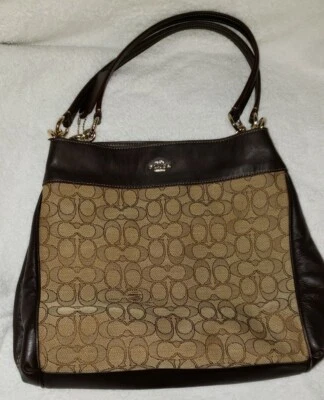 Bolso de Hombro Coach F57612 Signature Jacquard Lexy Bolso de Mano Cartera Foto 1 de 4