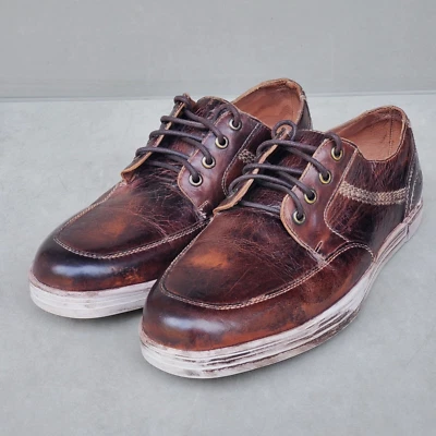 Bed Stu Cobbler Series Lisa Mujer Cuero Marrón Tenis Zapatos Talla 10 Envejecidos Foto 1 de 4