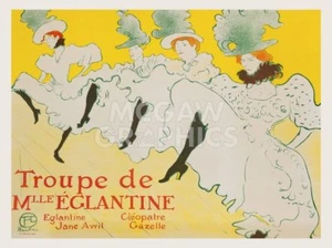 La Troupe de Mademoiselle Églantine, 1896 Henri de Toulouse Lautrec Print 26x20 - Picture 1 of 1