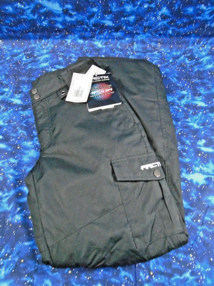 ARCTIX 1540 Youth Cargo Ski Pants Large Black