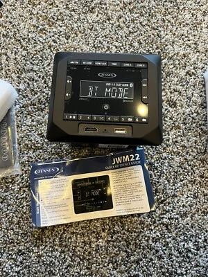 Jensen JWM22 AM/FM/Bluetooth/USB/HDMI/AUX Cube Wall Mount Stereo, A2DP & AVRCP - Image 1 of 4