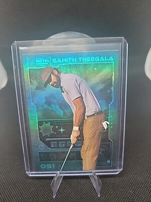 2023 Skybox metal Universe Sahith Theegala #051 Aqua  - Image 1 of 3