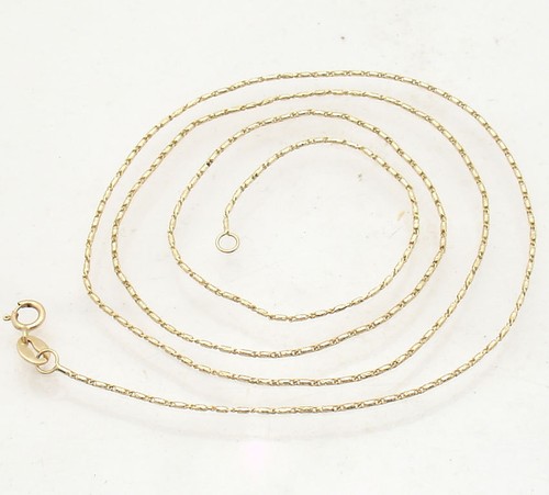 Collana catena pendente Lumina Valentino 0 8 mm VERO oro giallo massiccio 14 carati