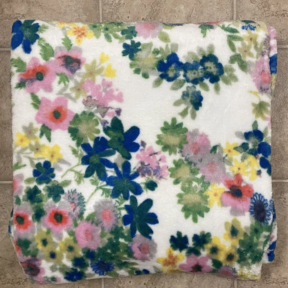 Fleece Throw Blanket Purple Floral Cottagecore Gypsy Bohemian from Home Goods - Image 1 of 1